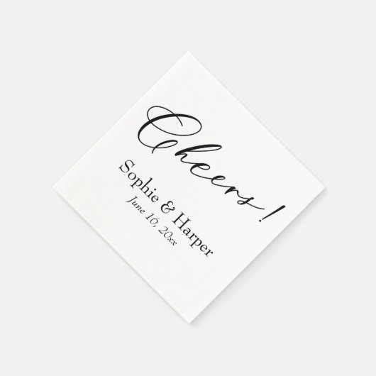 Luxe Script Simple Typography Cheers! Servet (Hoek)