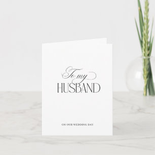 Luxe Script Voor Mijn Echtgenoot Op Trouwdag Kaart