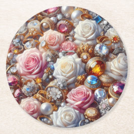 Luxe sieraden & rozen papieren onderzetters – Meer