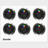 Luxe Silver Glitter Lijst Product Label en Logo (Vel)