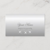 Luxe Silver Gray Ombre Sparging Diamonds Elegant Visitekaartje (Voorkant)