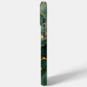 Luxe Smaragd Marmer met Gouden Aders Case-Mate iPhone Case (Achterkant / Links)