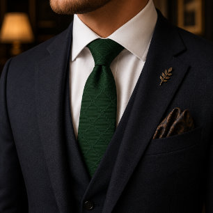 Luxe smaragdgroene checkdas Old Money Bruiloft Stropdas