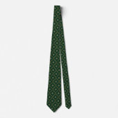 Luxe smaragdgroene jacquard stropdas (Voorkant)