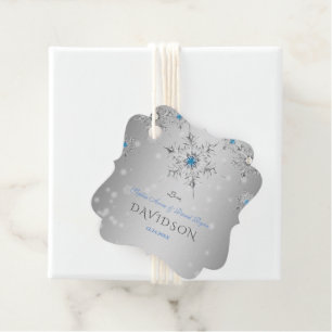 Luxe Sneeuwvlokken Kristallen Zilveren Kralen Brui Bedankjes Labels