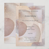 LUXE SPACE BUBBLE ANNIVERSAIRE INVITATION FÊTE (Devant / Derrière)