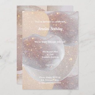 LUXE SPACE TALK ANNIVERSAIRE FÊTE INVITATION
