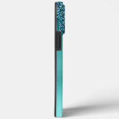 Luxe Sparkle Blauwgroen Dripping Glitter gepersona Case-Mate iPhone Case (Achterkant / Rechts)