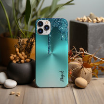 Luxe Sparkle Blauwgroen Dripping Glitter gepersona