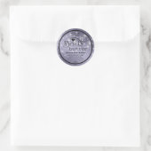 Luxe-sparkle-script body-label ronde sticker (Tas)