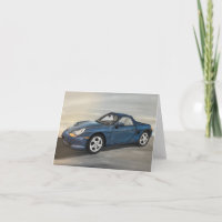 Luxe sportwagen schilderen wenskaart