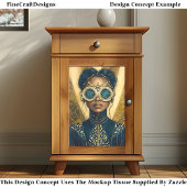 Luxe Steampunk Futuristische Vrouw Y6 Decoupage Tissuepapier