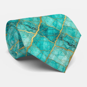 Luxe Stenen Das Turquoise, Teal & Goud Marmer