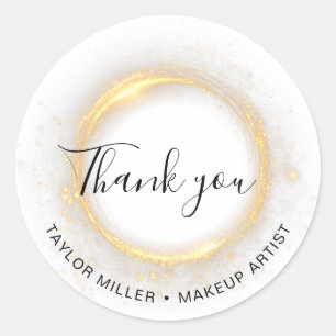 Luxe Sticker 'Dank je' voor Make-up Artiesten