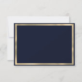 Luxe stijlvol modern marineblauw goud Bedankt (Achterkant)