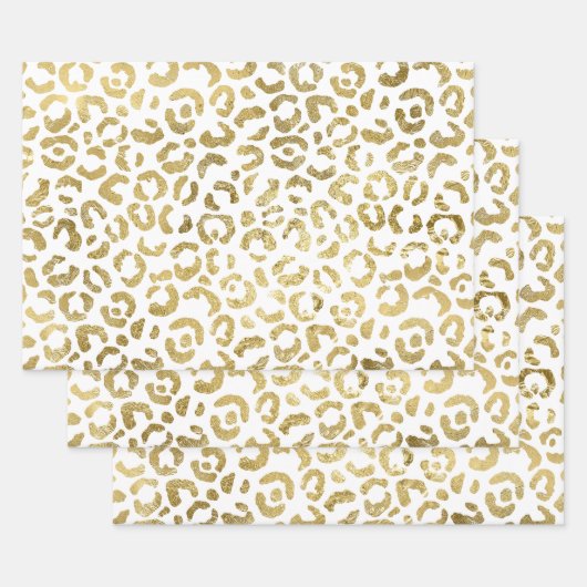Luxe stijlvolle Gold-leopard-printer Inpakpapier Vel (Set)