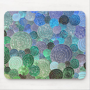 Luxe Stippen en cirkels - Fresh Aqua Muismat