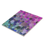 Luxe Stippen en cirkels - kleurrijk paars Tegeltje (Zijkant)