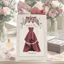 Luxe Stof Rose Ere-dame Gepersonaliseerde Bruids-