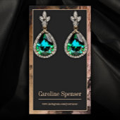 Luxe Stone Bordered Custom Earring Display Visitekaartje