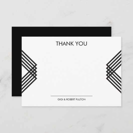 Luxe stripes bedankt (Voorkant / Achterkant)