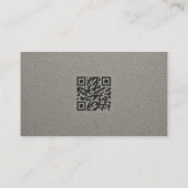 Luxe sur un Carte de visite budget argent QR Code (Dos)
