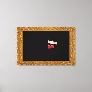 Luxe Surrealistische Kersen Canvasprint Canvas Afdruk