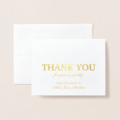 Luxe Sympathy Carte de remerciements Gold Foil (Devant avec enveloppe)