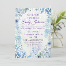 Luxe teddybeer babyshower uitnodiging