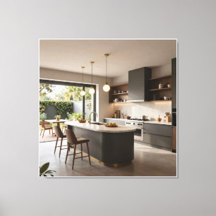 Luxe terras dineerervaring canvas afdruk