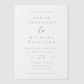 Luxe Transparent Vellum Wedding Invitations (Recto)