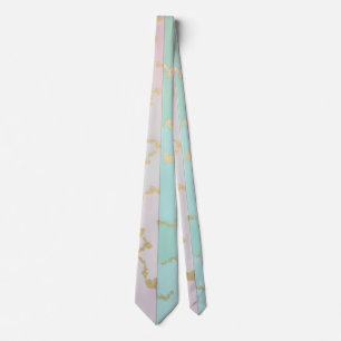 Luxe trendy blush roze mint goud collectie stropdas