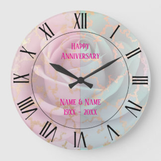 Luxe Trendy Blush Roze Zachte Mint Goud Collectie Grote Klok