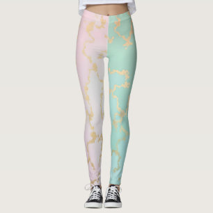 Luxe Trendy Blush Roze Zachte Mint Gouden Collecti Leggings