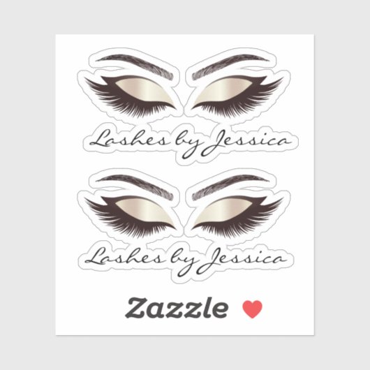 luxe trendy make - up breekt uit sticker (Vel)