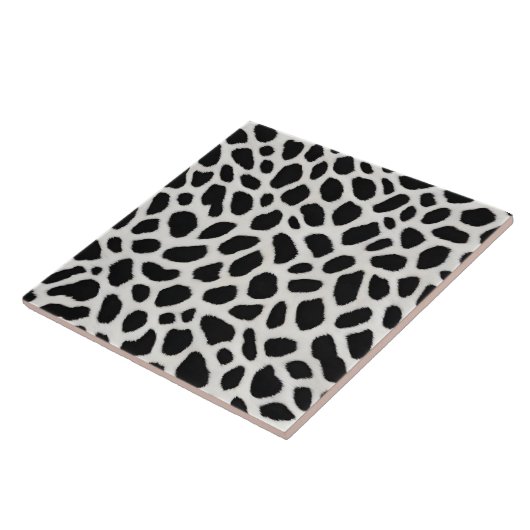 Luxe Trendy White Leopard Elegant Collectie Tegeltje (Zijkant)