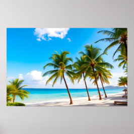 Luxe tropisch resortstrand poster