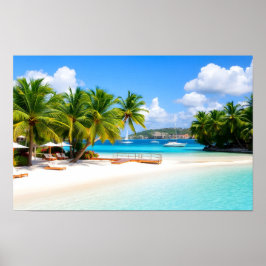 Luxe tropisch resortstrand poster