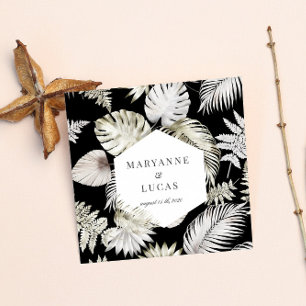 Luxe Tropische Foliage Monogram Papieren servetten