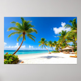 Luxe tropische resortstrand poster