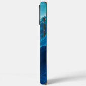 Luxe Turquoise Oceaangolf Case-Mate iPhone Case (Achterkant / Links)
