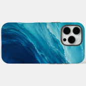 Luxe Turquoise Oceaangolf Case-Mate iPhone Case (Achterkant (horizontaal))