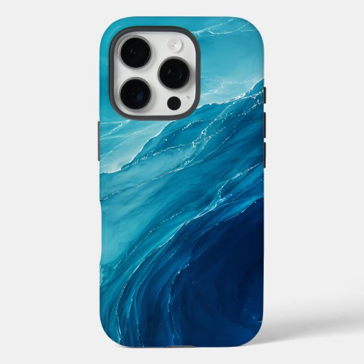 Luxe Turquoise Oceaangolf Case-Mate iPhone Case (Achterkant)