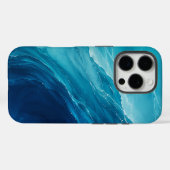 Luxe Turquoise Oceaangolf Case-Mate iPhone Case (Achterkant (horizontaal))