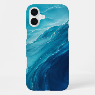 Luxe Turquoise Oceaangolf iPhone 16 Plus Hoesje