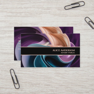Luxe turquoise pruim paars beige elegant glamour c visitekaartje