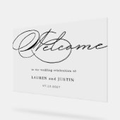 Luxe Typografie Bruiloft Acryl Bord (Hoek)