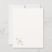 Luxe Typografie Bruiloft Menu Kaart (Achterkant)