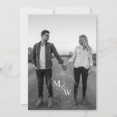 Luxe Typografie Bruiloft Save the Date Aankondiging (Voorkant)