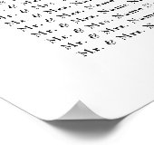 Luxe Typografie Bruiloft Zitkaarten Poster (Hoek)